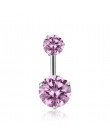 QCOOLJLY New Brand AAA Zircon Style Crystal Body Jewelry Belly Button Ring Body Piercing Navel Piercing Silver Color Ombligo