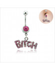 1pc Sexy zwisające pępka brzucha guzika pierścionki Piercing brzucha kryształ ze stali chirurgicznej 14g kobiety ciało biżuteria