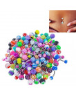 30 sztuk/zestaw kolorowe Sexy Belly barów Body Piercing pierścionek pępka brzana biżuteria wargi Piercing Unisex moda biżuteria