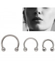 SHUANGR 1 sztuk nos przegroda pierścień Lip brodawki pierścienie Hoop Hoop Hoop podkowy kolczyk w uchu dla kobiet mężczyzn korpu