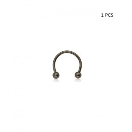 SHUANGR 1 sztuk nos przegroda pierścień Lip brodawki pierścienie Hoop Hoop Hoop podkowy kolczyk w uchu dla kobiet mężczyzn korpu