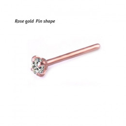 1Pc 1.5 2mm 2.5mm 20G cyrkon nos stadniny Steptum nos szpilki haki Bar Pin w nosie body Piercing biżuteria ze stali nierdzewnej