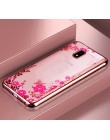3D diament kwiatowy wzór skrzynka dla Samsung Galaxy Note 10 Pro A90 A80 A70 A60 A50 A40 A30 A20 A10 m30 M20 M10 miękkie etui z 
