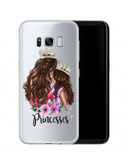 Moda czarny brązowy włosy dziecko mama dziewczyna królowa 01 etui do Samsung Galaxy 2016 2017 A3 A5 A7 J3 J5 j7 silikonowe kobie