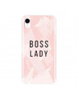 Etui na telefony dla iPhone X XR XS MAX 8 7 6 S 6 S miękkiego silikonu dziewczyna szefem różowy kobiet cartoon tylna pokrywa dla