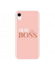 Etui na telefony dla iPhone X XR XS MAX 8 7 6 S 6 S miękkiego silikonu dziewczyna szefem różowy kobiet cartoon tylna pokrywa dla