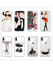 Vogue mody uroczy malarstwo kobiety miękkiego silikonu telefon skrzynki pokrywa dla IPhone 5 5S SE 6 6 s 7 8 PLUS X XR XS MAX se