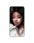Afro dziewczyny cienki miękki silikonowy futerał na telefon TPU pokrywy skrzynka dla iPhone XS MAX XR 7 5 5S SE 6 6 S 6 Plus X 1