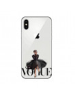 Vogue mody uroczy malarstwo kobiety miękkiego silikonu telefon skrzynki pokrywa dla IPhone 5 5S SE 6 6 s 7 8 PLUS X XR XS MAX se