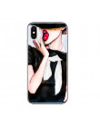 Vogue mody uroczy malarstwo kobiety miękkiego silikonu telefon skrzynki pokrywa dla IPhone 5 5S SE 6 6 s 7 8 PLUS X XR XS MAX se