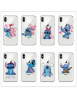 Etui na telefon silikonowe Lilo i Stich przeźroczyste miękkie iPhone 6 6 S SE 5 5S 7 8 Plus X XR XS MAX