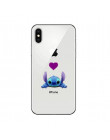 Etui na telefon silikonowe Lilo i Stich przeźroczyste miękkie iPhone 6 6 S SE 5 5S 7 8 Plus X XR XS MAX