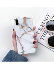 Luksusowe marmuru przypadku dla Coque iPhone X przypadku mody błyszczący miękki etui z termoplastycznego poliuretanu dla iPhone 