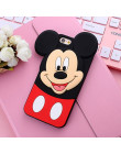 3D Cartoon miękkie silikonowe etui na telefony dla iPhone 5S 6 6S 7 8 Plus X pokrywa Mickey Judy królik uśmiech kot tygrys Stitc