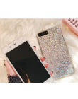 Modne oryginalne brokatowe etui na smartphona stylowy pokrowiec na telefon silikonowa obudowa kolor srebrny różowy
