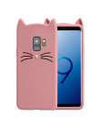 Luksusowy kot śliczny case do Samsung S8 galaxy S9 Plus S6 Samsung S7 krawędzi J3 J5 J7 Pro 2016 2017 silikonowe telefon komórko