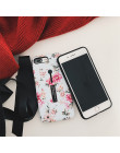 Rose Flower sprawach dla iPhone 7 6 S 6 S 8 Plus Coque luksusowe Flamingo marmuru Ring Finger skrzynka dla iPhone XS Max XR X Et