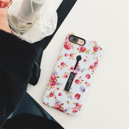 Rose Flower sprawach dla iPhone 7 6 S 6 S 8 Plus Coque luksusowe Flamingo marmuru Ring Finger skrzynka dla iPhone XS Max XR X Et