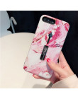 Rose Flower sprawach dla iPhone 7 6 S 6 S 8 Plus Coque luksusowe Flamingo marmuru Ring Finger skrzynka dla iPhone XS Max XR X Et