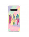 Ciciber moda Feather pokrywa dla Samsung Galaxy S9 S8 S7 S6 S10 S10e S10 + Edge Plus S5 mini telefon przypadki miękka TPU Coque 