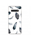 Ciciber moda Feather pokrywa dla Samsung Galaxy S9 S8 S7 S6 S10 S10e S10 + Edge Plus S5 mini telefon przypadki miękka TPU Coque 