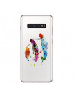 Ciciber moda Feather pokrywa dla Samsung Galaxy S9 S8 S7 S6 S10 S10e S10 + Edge Plus S5 mini telefon przypadki miękka TPU Coque 