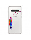 Ciciber moda Feather pokrywa dla Samsung Galaxy S9 S8 S7 S6 S10 S10e S10 + Edge Plus S5 mini telefon przypadki miękka TPU Coque 