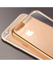 Oryginalne etui na smartphona w transparentnym kolorze z metalicznym wykończeniem ochronny futerał telefonu modny pokrowiec