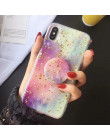 Kuutti Squishy luksusowe złota folia uchwyt na palec marmuru sen powłoki silikonowe kobiet przypadku telefonu dla iPhone 6 6s 7 