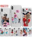 Moda dziewczyny królowa przezroczysty TPU etui na telefony dla iPhone X XS Max XR 7 8 6 S 6 S Plus 5 5S SE śliczne dziecka dziec