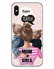 Moda czarny brązowy włosy dziecko mama dziewczyna królowa 01 etui na iPhone X XR XS Max 8 7 6 6 s Plus 5 5S SE silikonowe kobiet