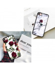 Moda kwiat etui na iPhone 7 8 Plus XS Max XR kobiet różowe kwiatowy etui na telefon dla iPhone X 7 6 6 S Plus 5 SE etui z TPU po