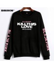 XUANSHOW Unisex miłośników ubrania koreański BLACKPINK zabij ten miłość Album litery bluza Man kobieta sweterek Sudadera Mujer