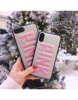 Kobiety Victorias różowy Glitter gwiazda piasek etui na telefony dla iPhone 6 6s 7 8 Plus X Xs Max Xr miękkie haft anioł tajne o