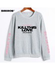 XUANSHOW Unisex miłośników ubrania koreański BLACKPINK zabij ten miłość Album litery bluza Man kobieta sweterek Sudadera Mujer