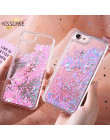 KISSCASE Glitter Bling ruchome piaski etui na telefony dla iPhone 6 s 6 5S 5 SE 4S 4 8 7 luksusowych płynącej dziewczęcy etui na