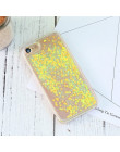 KISSCASE Glitter Bling ruchome piaski etui na telefony dla iPhone 6 s 6 5S 5 SE 4S 4 8 7 luksusowych płynącej dziewczęcy etui na