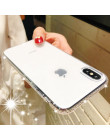 Diament piękne kobiety Glitter futerał na telefon TPU etui na iPhone'a XS MAX XR X SE 5 5S 6 6 s 7 8 Plus przypadku Bling miękki