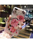 UOJSJK etui na telefony dla iPhone 6 s 7 Plus 8 Plus X etui 6 s kwiat silikonowa miękka TPU kobiety matowe etui dla iPhone XR X 