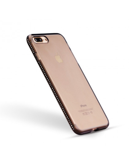 Luksusowy kryształ diament miękki silikonowy pokrowiec na iPhone 6 s 6S 7 7S iPhone 8 Plus X 10 XR XS max 6Plus 6SPlus 7Plus 8 P