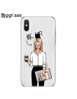 Moda ciężko pracować, dziewczyna Boss etui na telefony dla iPhone XS MAX XR X 8 7 6 6 s Plus 5S SE przezroczysty dziewczyna mięk