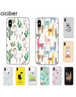 Ciciber Cute Cartoon zwierząt lama alpaki pokrywa dla Apple iPhone 7 8 6 6s Plus X XR XS MAX 5S SE przypadku telefonu miękkiego 