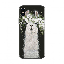 Ciciber Cute Cartoon zwierząt lama alpaki pokrywa dla Apple iPhone 7 8 6 6s Plus X XR XS MAX 5S SE przypadku telefonu miękkiego 