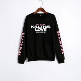 XUANSHOW Unisex miłośników ubrania koreański BLACKPINK zabij ten miłość Album litery bluza Man kobieta sweterek Sudadera Mujer