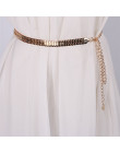JAYCOSIN pas nowo projekt kobiety pani moda ryby wzór skóry Metal złoty łańcuszek do spodni paskiem wokół talii 0725