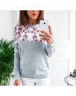 Kobiety sweter 2019 jesień dziewczyny bluza z kapturem z nadrukiem bluza z kapturem na co dzień O-neck z długim rękawem bluzy z 