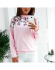 Kobiety sweter 2019 jesień dziewczyny bluza z kapturem z nadrukiem bluza z kapturem na co dzień O-neck z długim rękawem bluzy z 