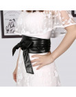 1 PC nowy mody kobiety elegancki PU Leather Wrap wokół krawat szeroki pas gorset Cinch paski 6 kolorów