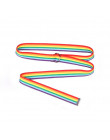 Nowy wzór koreański moda Unisex Rainbow zwykły parciany mężczyzna pas biodrowy pas płócienny pas do codziennego użytku stop Circ
