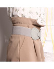 1 sztuka nowy kobiet elastyczny szeroki hak Bowknot talii HIP biały pas Stretch skórzane pasy